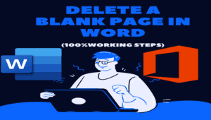 delete a blank page in word