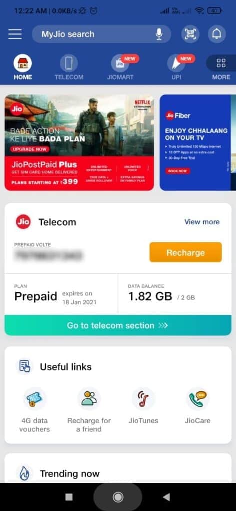 jio call details and sms details