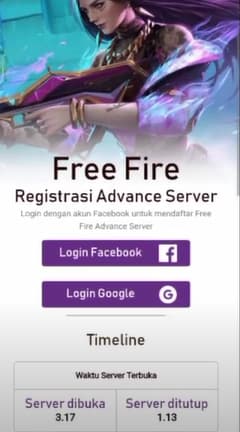 free fire advance server steps