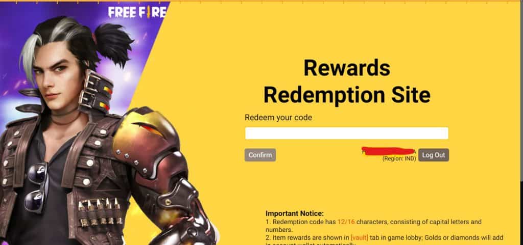 free fire max redemption site
