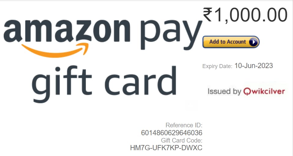 Amazon pay gift card proof 1