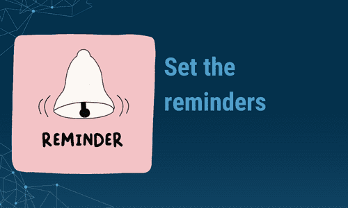 Setting reminders