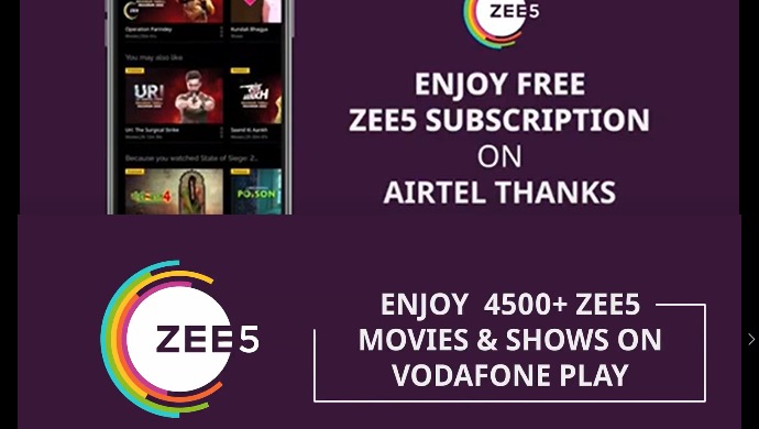 Zee5 for Airtel prepaid users 