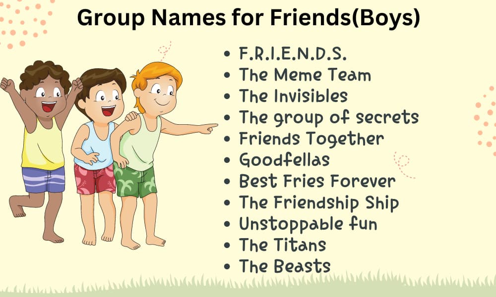 Group Names for Friends (Boys)