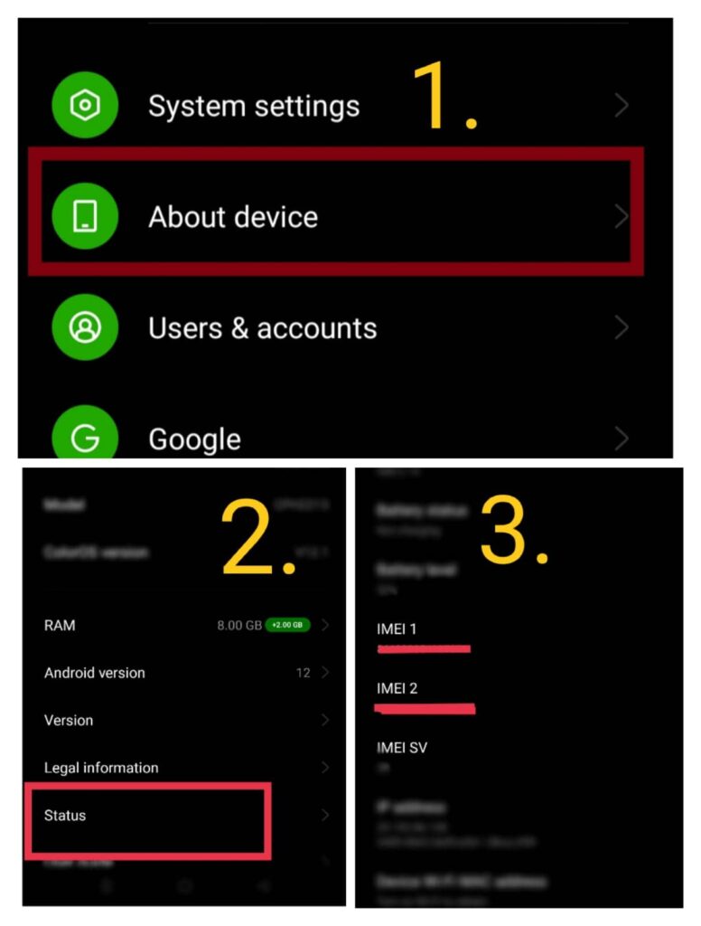 Sim number details on Android