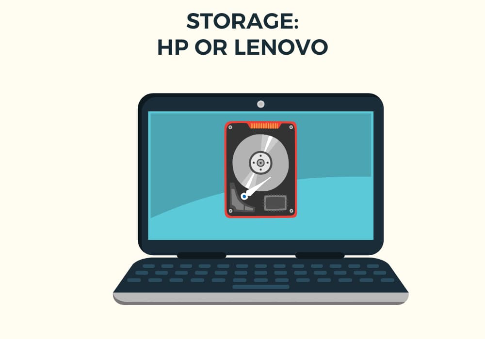 Storage of HP and lenovo comparisons