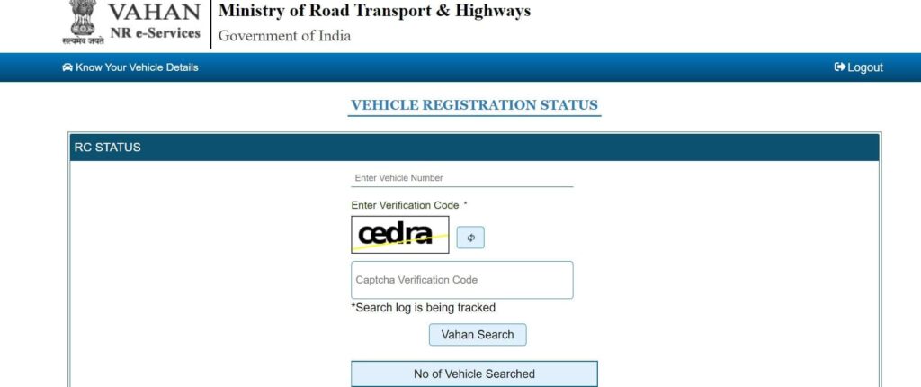 vehicle owner info using the Parivahan seva website