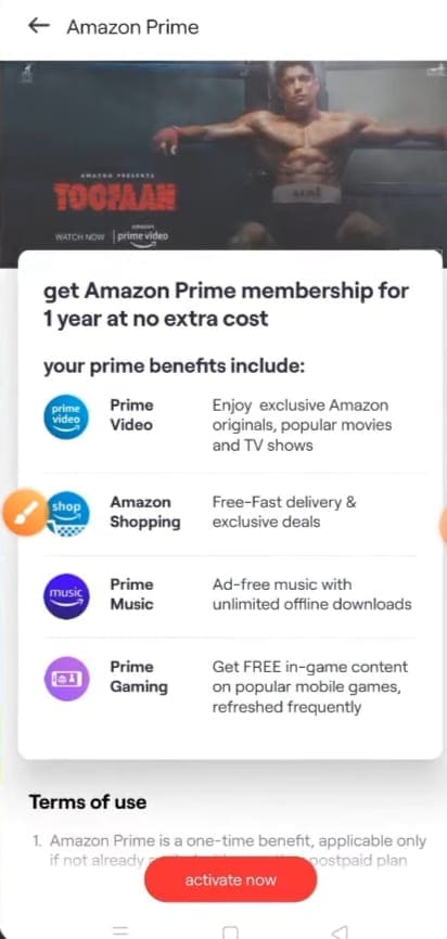 Free Amazon Prime For Vi users