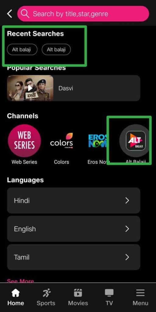 AltBalaji free content on Jiocinema