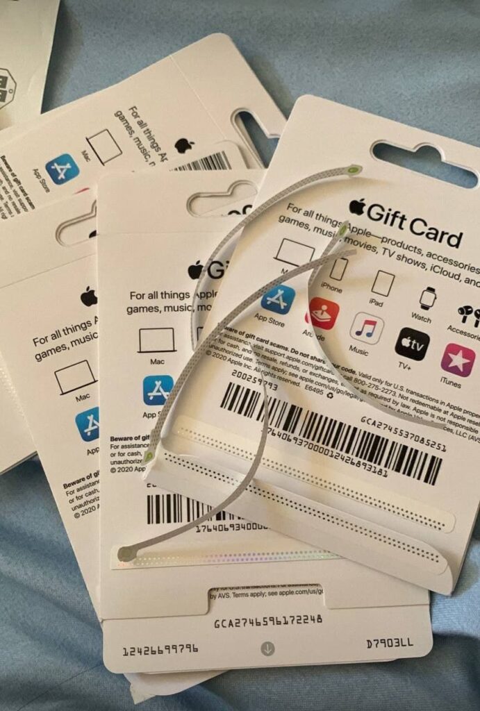 Proof of Apple Gift Cards free