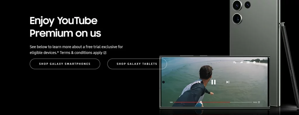  Youtube Premium Free for Samsung users