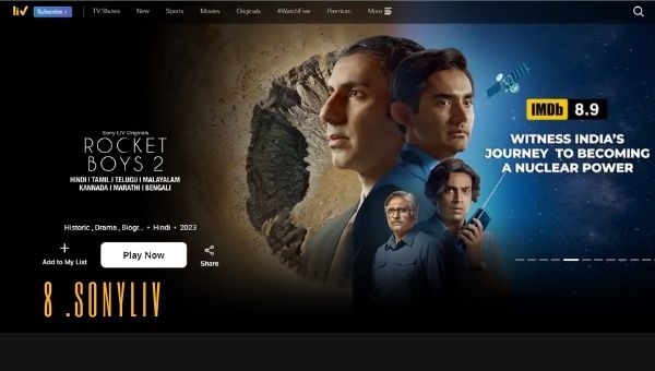 SonyLIV OTT platform