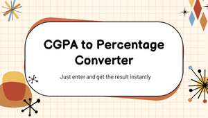 CGPA Percentage convert