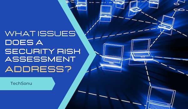 What issues does a security risk assessment address?