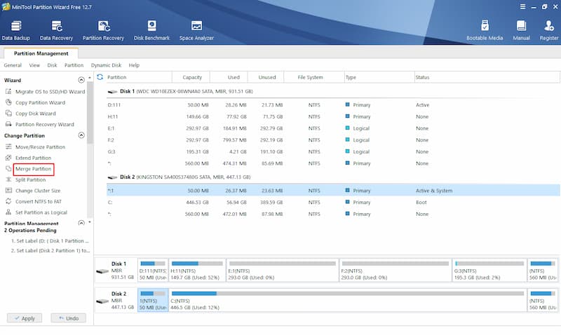 Merge a Partition using third party tool