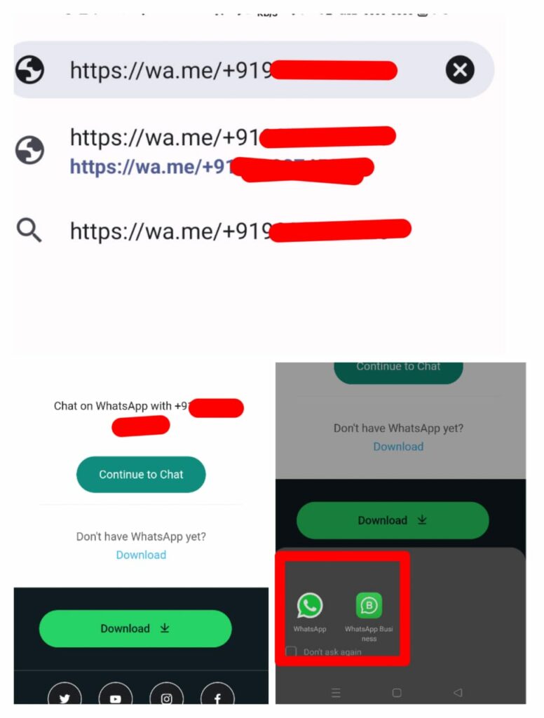 Using a WhatsApp Link