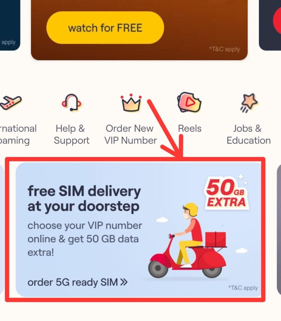 vi free data 5g sim