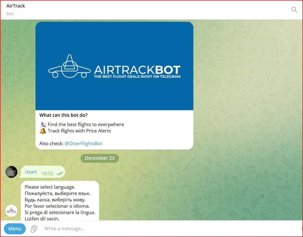 Airtrack bot
