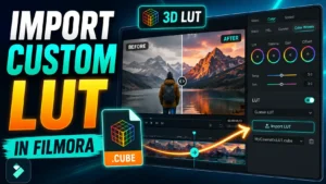 Import Custom LUT in Filmora
