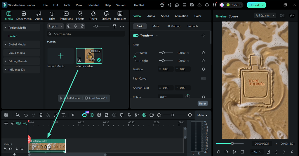 Import the Custom LUT into Filmora