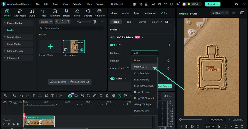 Choose Load New LUT