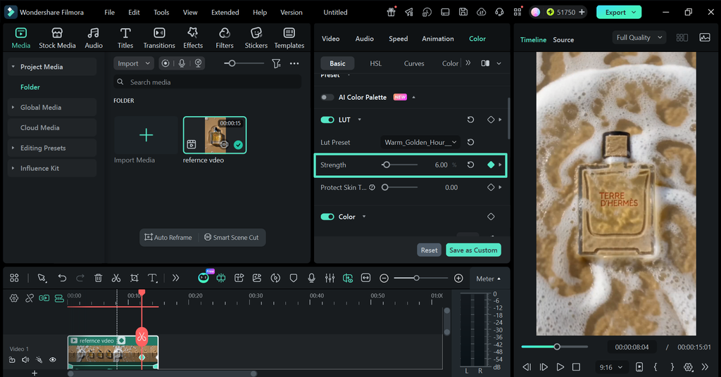Set the Strength and Preview